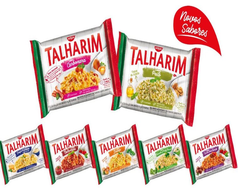 Linha Talharim ganha dois novos sabores e muda a embalagem