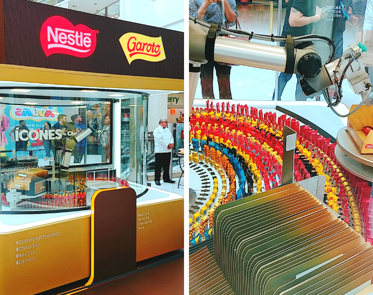 Sucesso de público, quiosque ÍCONES by Chocobot da Nestlé chega a Brasília